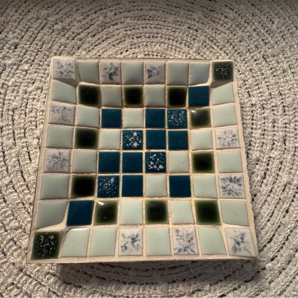 Vintage MCM Style Mosaic Tile Tray